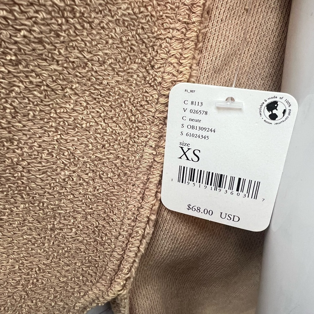 NWT $68 We The Free People XS Marley Muscle Sweatshirt Oversized Hi-Low Top - Picture 5 of 10
